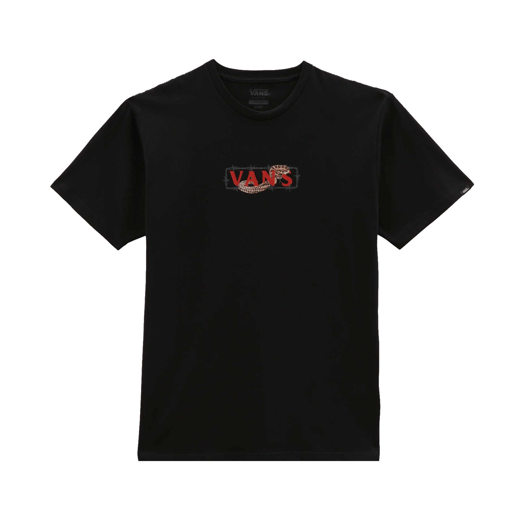 Black and red vans shirt sales