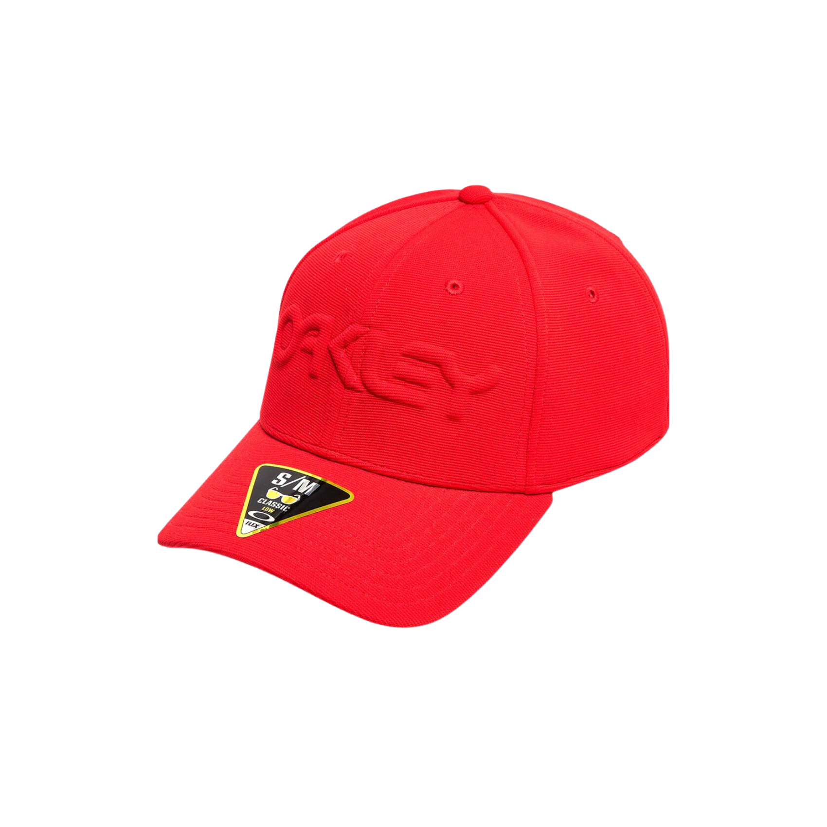 6 Panel Stretch Hat Embossed - Red