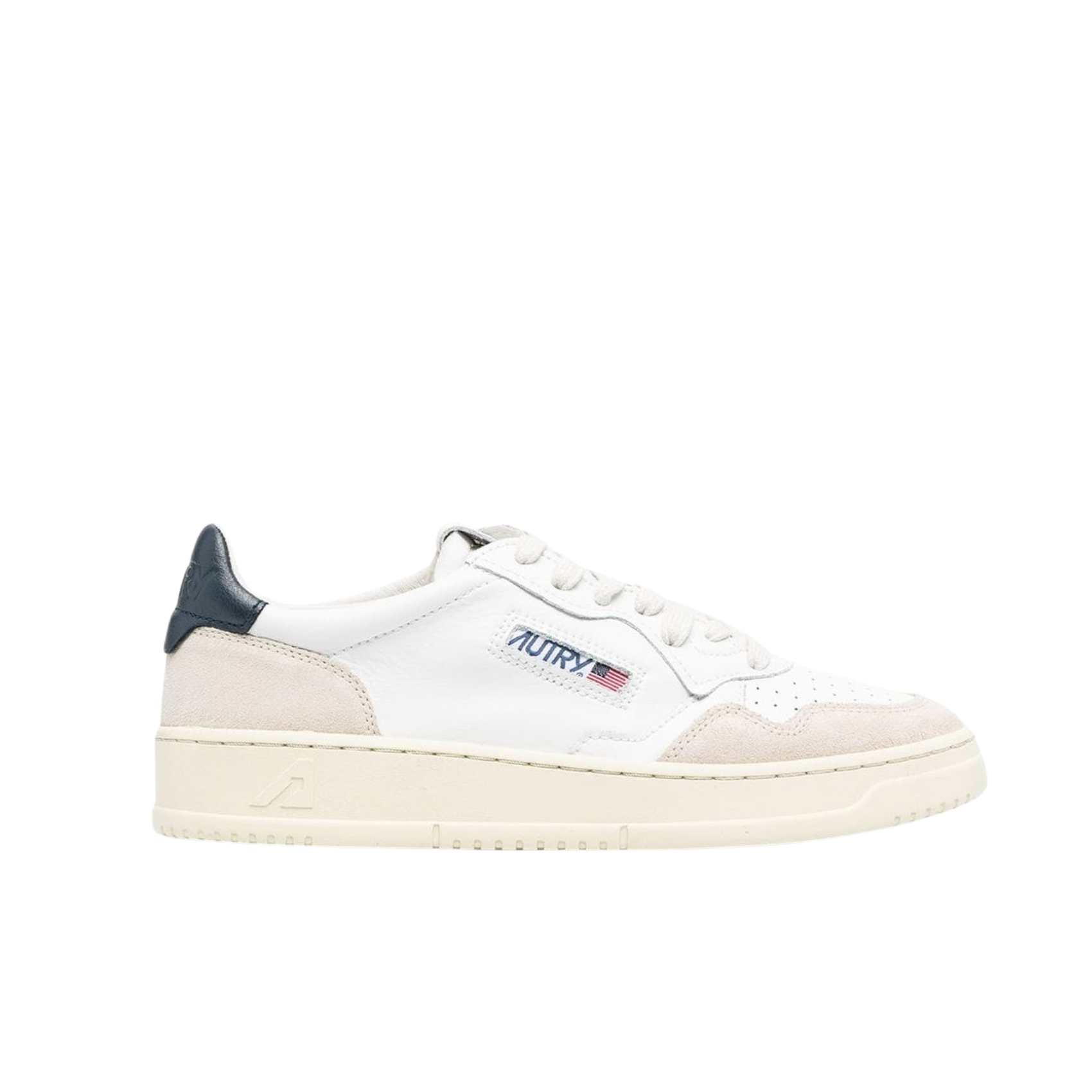 Autry 01 Low Wom Leat/Suede - White