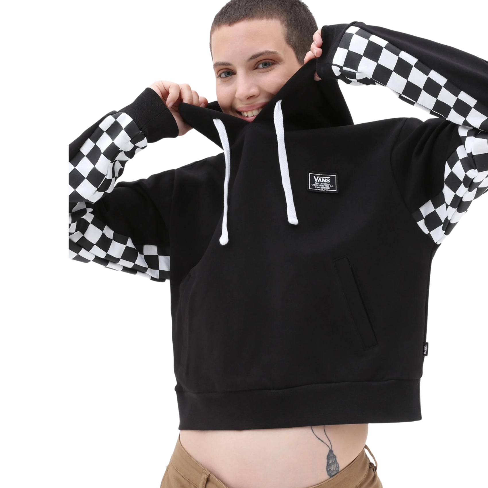 Vans Felpa Boom Boom Check It Nero Sintetico Unisex Supernuts