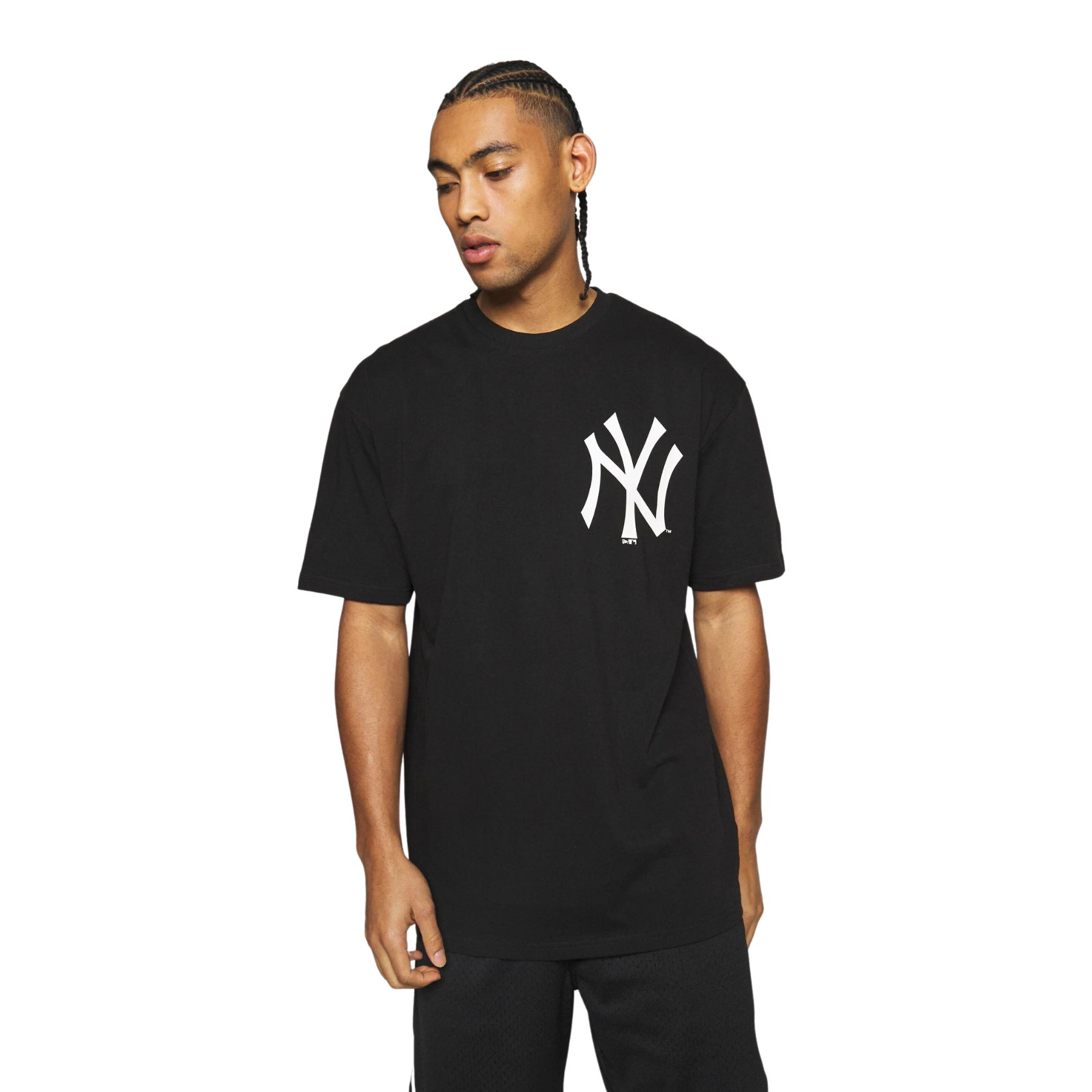 New Era Big Logo Oversized New York Yankees Men's T-Shirt Black 12195450