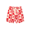 Agnes Relax Shorts - Red/Cream.