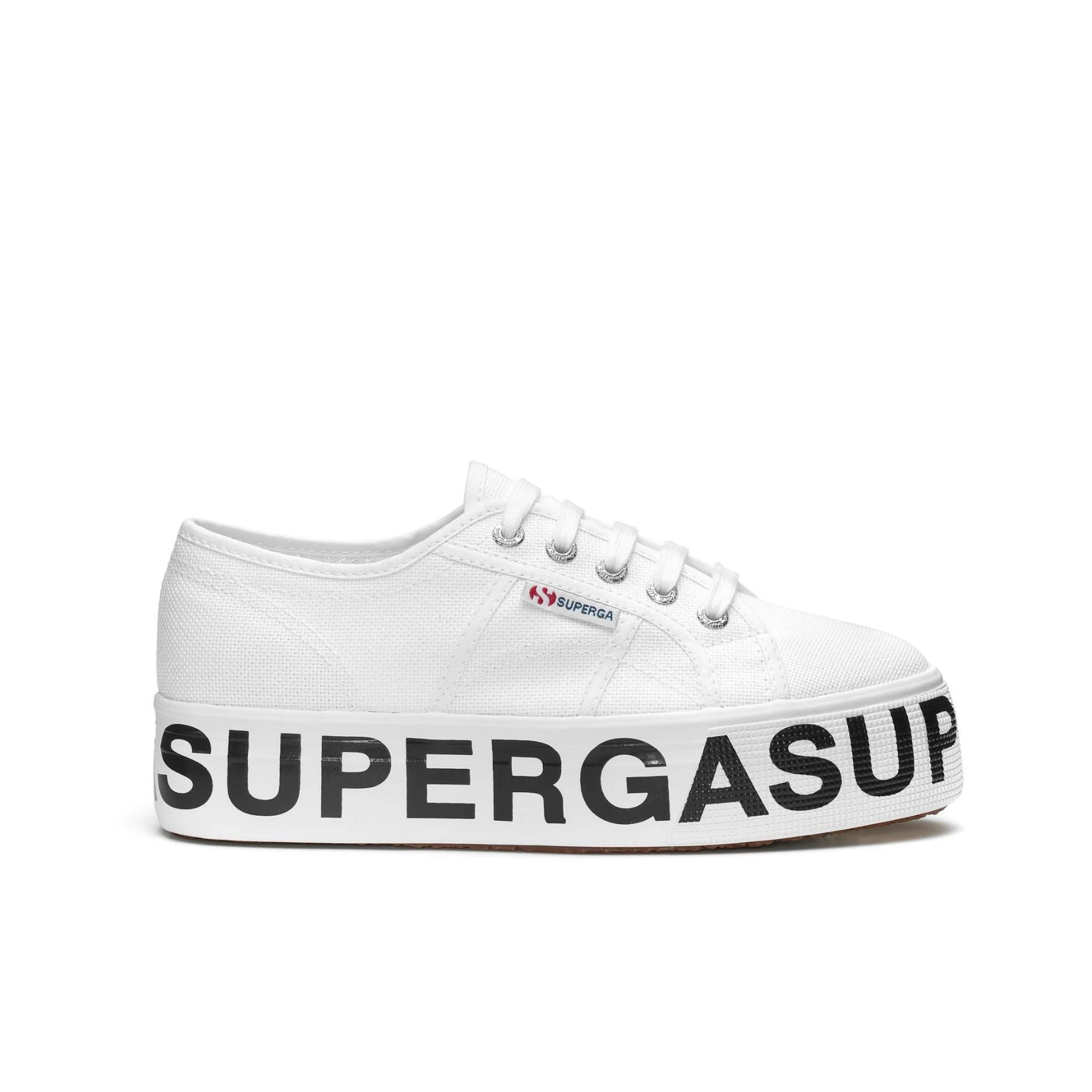 Superga Sneakers 2790 Platform Lettring Bianco Donna Supernuts