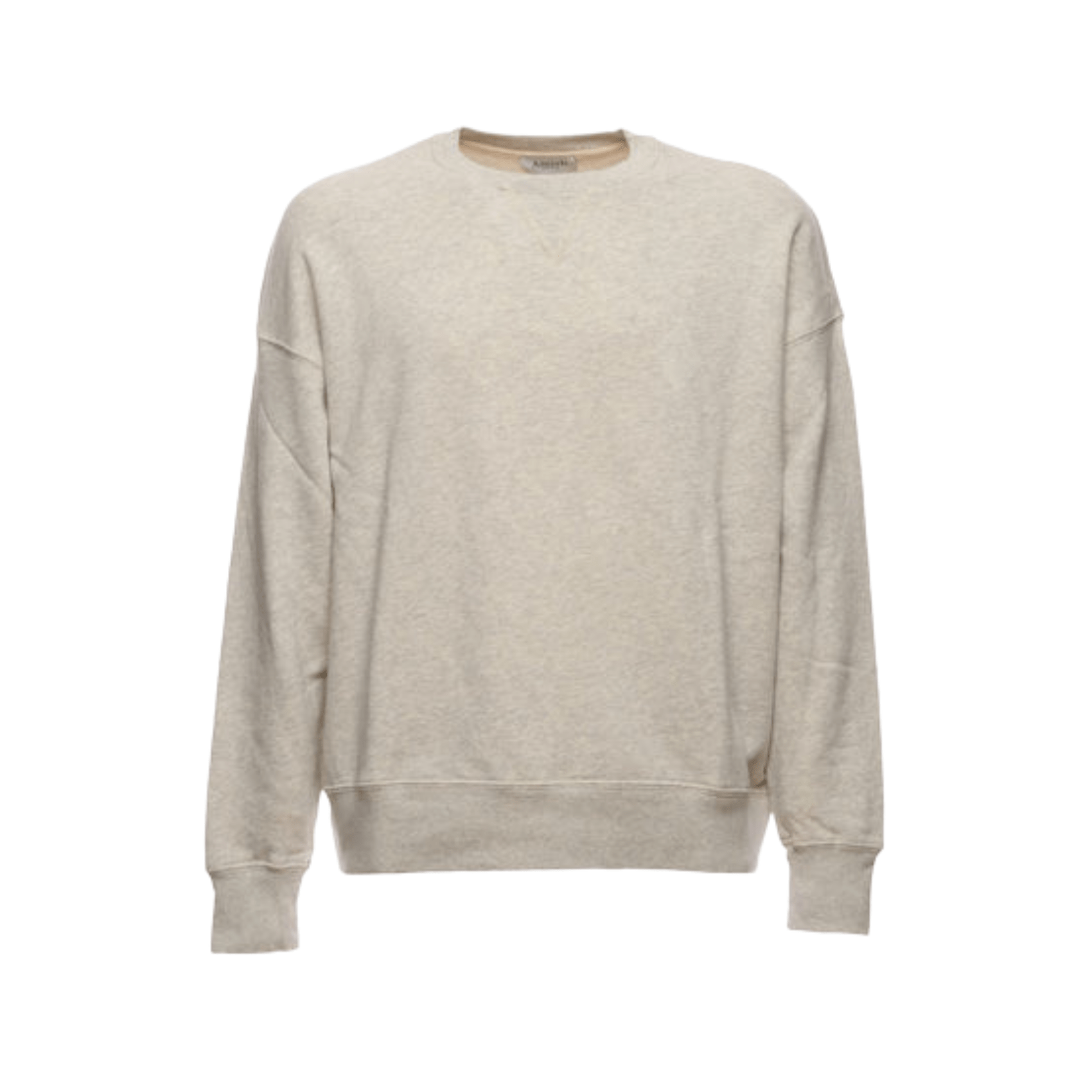 Crew Neck Sweater Melange - White/Grey