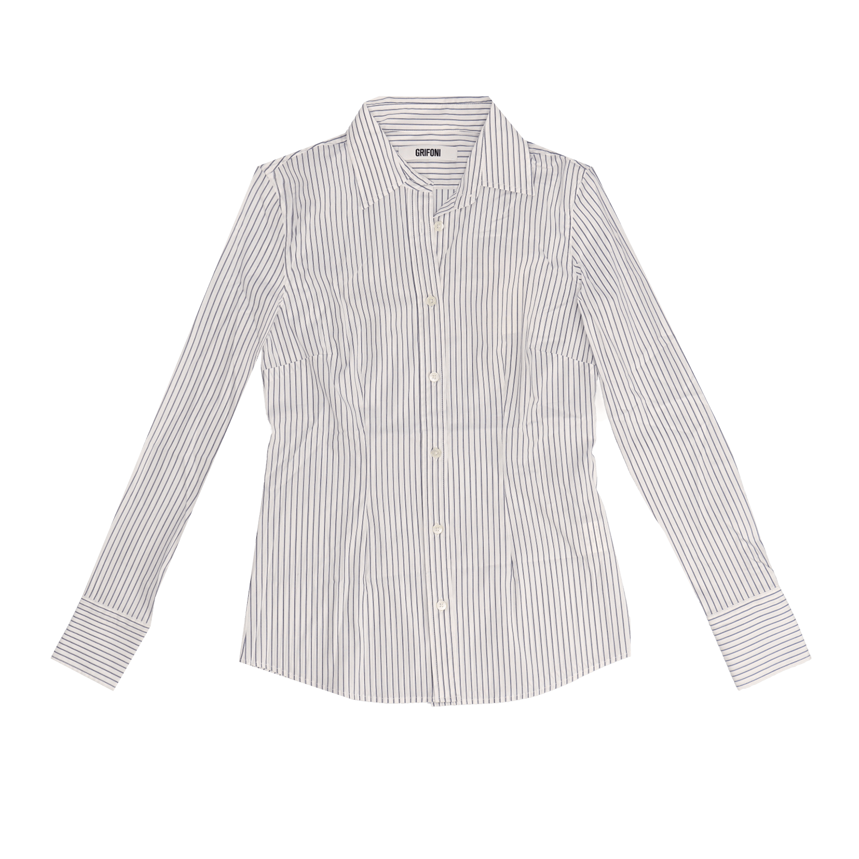Grifoni Striped Shirt . White/Blue.