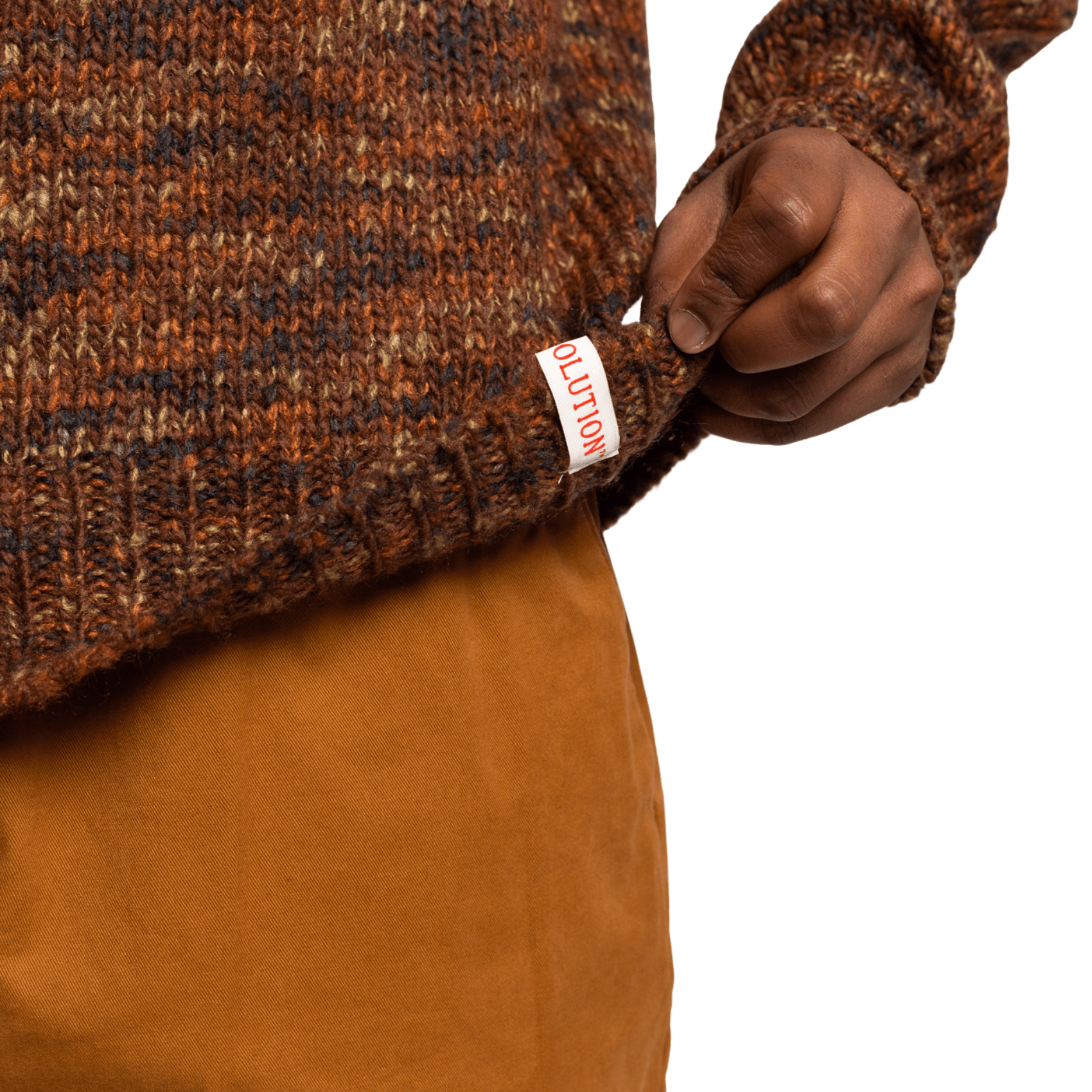 Rvlt - Revolution Maglione Seasonal Knitwear Structured Dark Marrone 6528  Lana Uomo – Supernuts