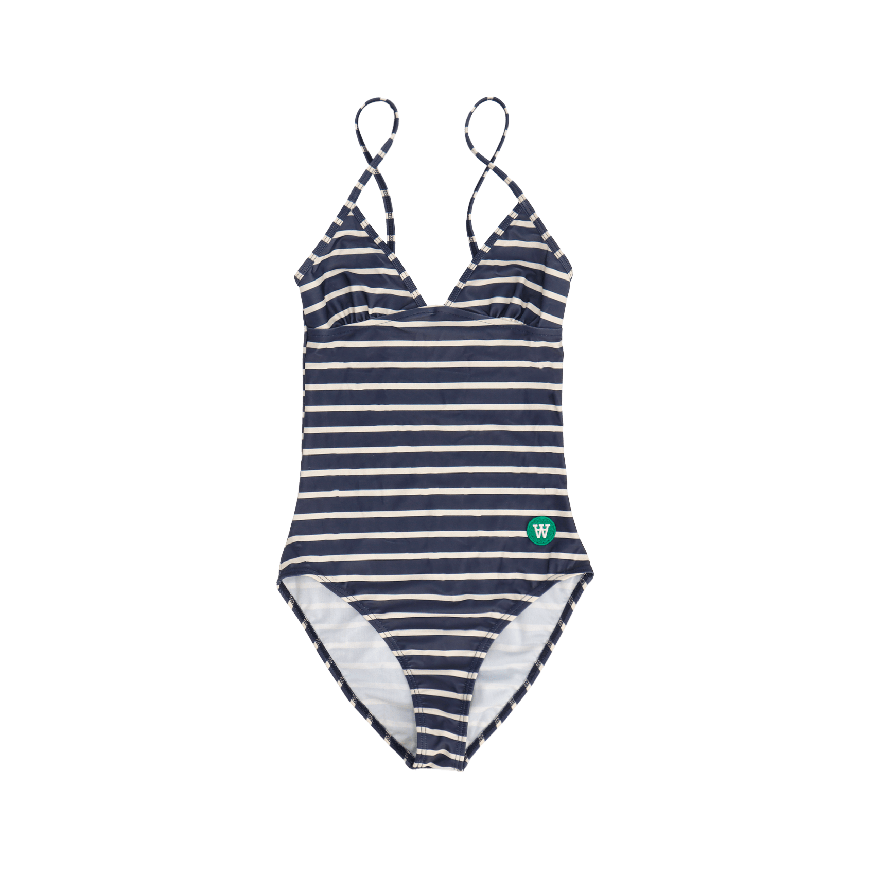 Rio Swimsuit - Navy/ Off White Stripe.